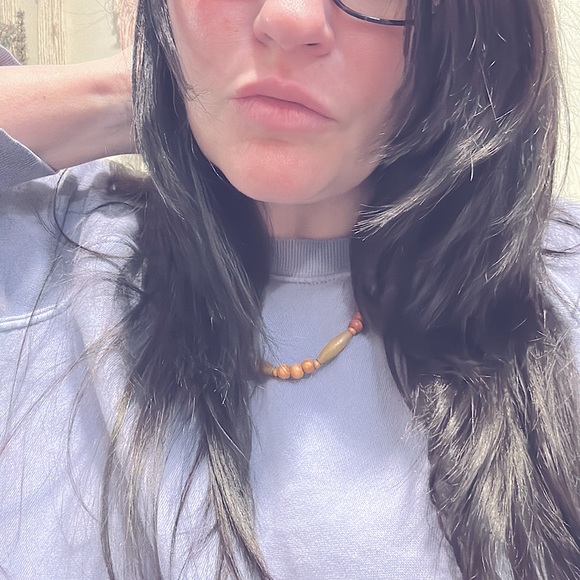 »-»WoOdEn BeAdEd DaNgLes aRtWoRk«-«mOdErM MiNaLmIsT BoHeMiAn BeAdEd JeWeLeRy 2pc - Picture 11 of 15